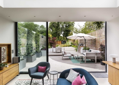 Back garden design in Friern Road, Dulwich, 5 Looking onto garden from inside house