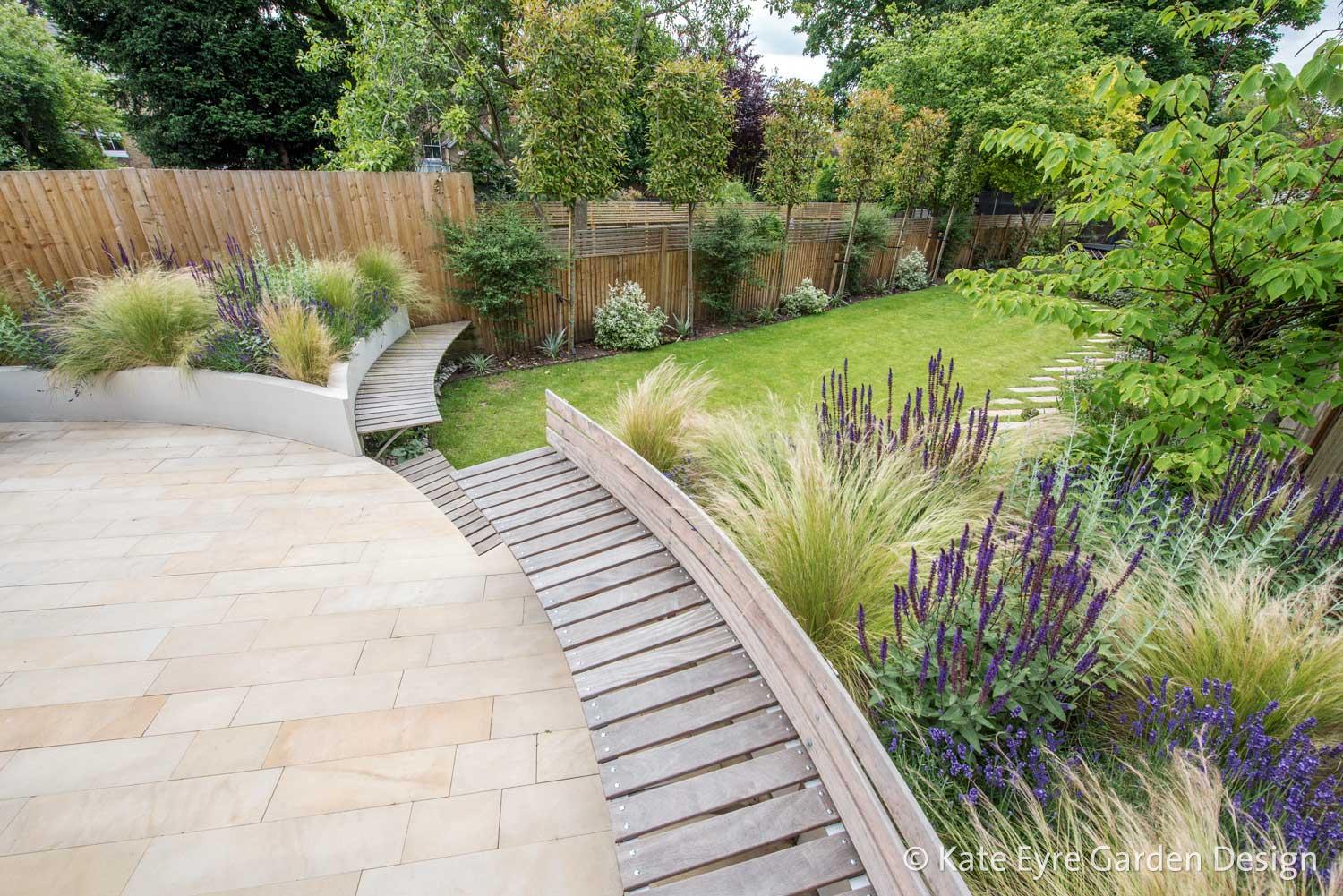 Large back garden design, Calton Avenue, Dulwich, London, 5