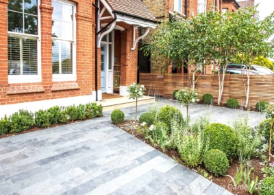 Front garden design in Calton Avenue, London, 1