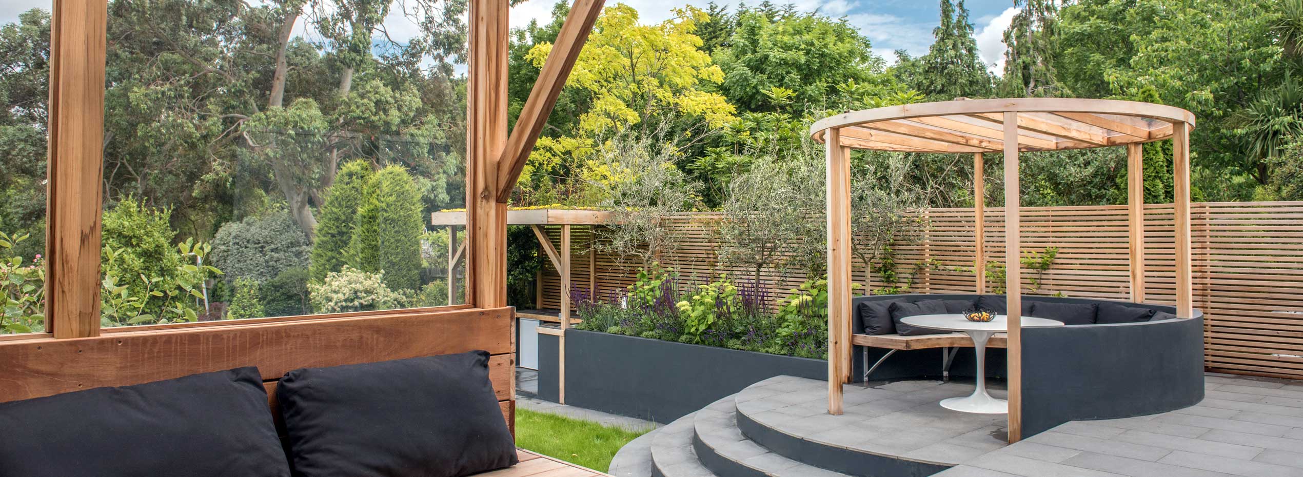 Back garden design in Ryecroft Road