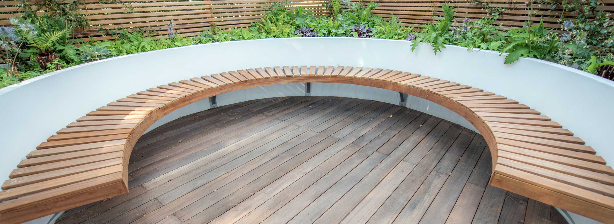 Detail of back garden design in Turney Road