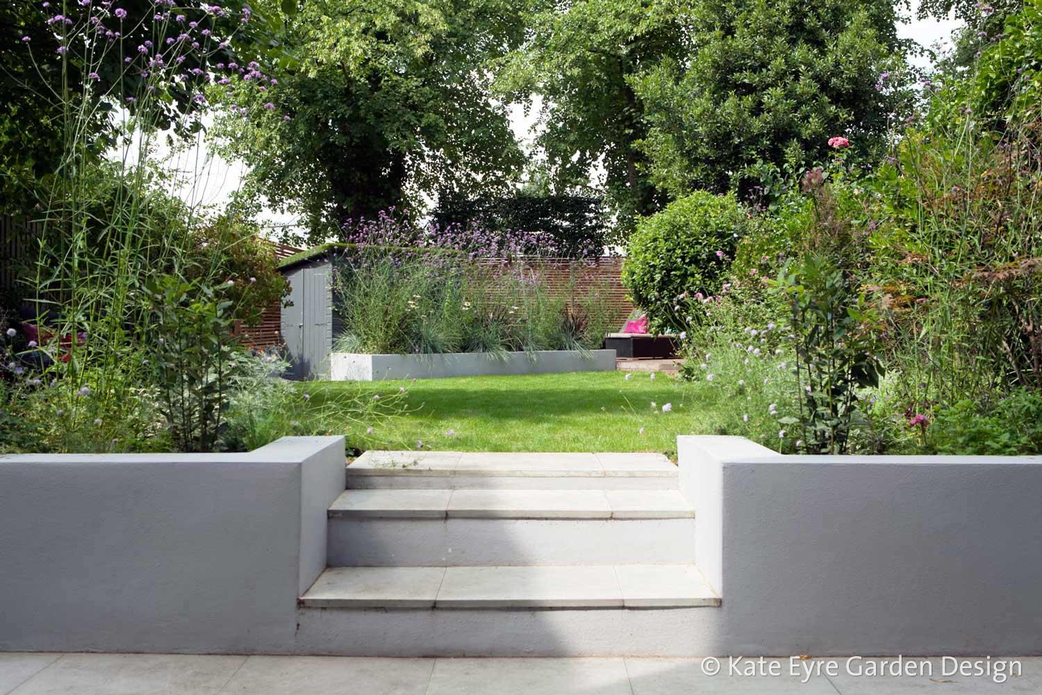Medium back garden design in Drewstead Road, Streatham, 8