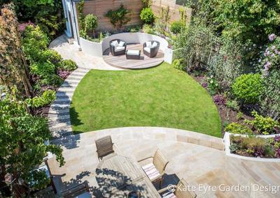 Medium-sized back garden design in Wandsworth, 9