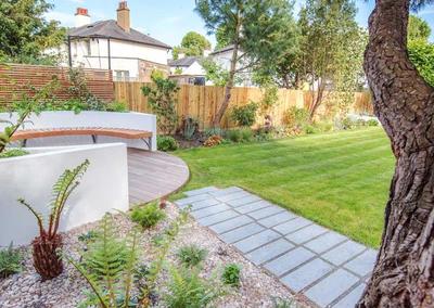 Large back garden design in Turney Road, Dulwich, 5