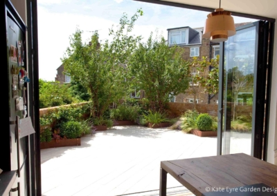 Patio in garden design in Crystal Palace, London